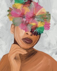 Ritratto di una donna con fiori da GIovanna Gil Alves