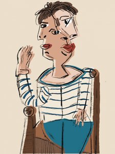 Ritratto cubista moderno