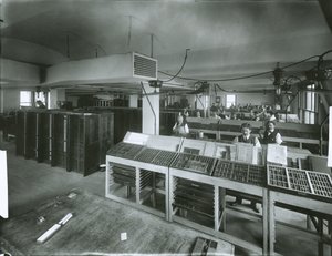 Sala di composizione del New York Evening Post da G.P. Hall und Sohn