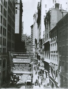 Banner di Taft e Sherman su Maiden Lane, New York City, 1908 da G.P. Hall und Sohn