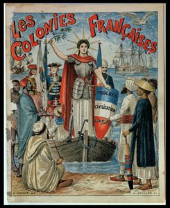 Colonie francesi, copertina di un quaderno illustrato da G. Dascher da G. Dascher