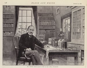 Thomas Hardy nel suo studio a Max Gate, Dorchester