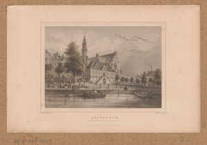 Veduta della Westerkerk di Amsterdam dal Keizersgracht (Amsterdam, Westerkerk Keizersgracht) da G. Hess