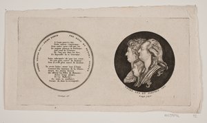Medaglione con ritratti di Luigi XVI, sua regina e figlio da G. N. Angelo
