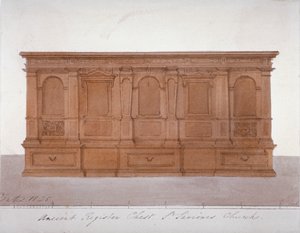 Antico baule dei registri della Cattedrale di Southwark, Londra da G Yates