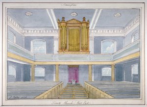 Interno della Chiesa della Santissima Trinità, Newington, Southwark, Londra, 1826 da G Yates