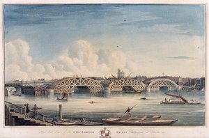 Nuovo ponte di Londra, Londra, 1827 da G Yates