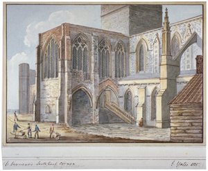 Cattedrale di Southwark, Londra, 1825 da G Yates