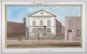 Veduta della cappella in Penton Street, Southwark, Londra, 1825 da G Yates