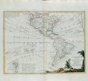 America divisa nei suoi principali stati, incisione di G. Zuliani tratta dal Tomo I del Nuovissimo Atlante pubblicato a Venezia nel 1776 da Antonio Zatta, Collezione Privata