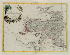 Turchia asiatica, inclusi Anatolia, Georgia, Armenia, Kurdistan, Diarbec, Irak-Arabi, Siria, incisione di G. Zuliani tratta dal Tomo IV del "Nuovissimo Atlante" pubblicato a Venezia nel 1784 da Antonio Zatta, Collezione Privata da G. Zuliani