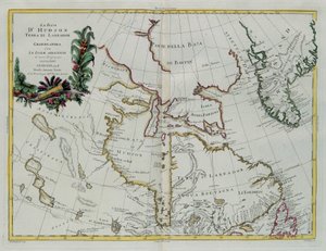 Baia di Hudson, Terra di Labrador e Groenlandia con le isole adiacenti, incisione di G. Zuliani tratta dal Tome I del "Nuovissimo Atlante" pubblicato a Venezia nel 1778 da Antonio Zatta, Collezione Privata da G. Zuliani