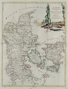 Regno di Danimarca con il Ducato di Slesvik, incisione di G. Zuliani tratta dal Tomo III del "Novissimo Atlante" pubblicato a Venezia nel 1781 da Antonio Zatta, Collezione Privata da G. Zuliani