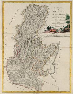 Territorio dello Stato del Veneto: Brescia, incisione di G. Zuliani tratta dal Tomo II del "Nuovissimo Atlante" pubblicato a Venezia nel 1783 da Antonio Zatta, Collezione Privata