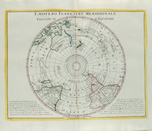 Emisfero meridionale della Terra tagliato all