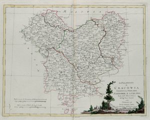 I Palatinati di Cracovia, Lekzyca, Sieradz, Sandomir e Lublino, incisione di G. Zuliani tratta dal Tomo III del "Novissimo Atlante" pubblicato a Venezia nel 1781 da Antonio Zatta, Collezione Privata da G. Zuliani