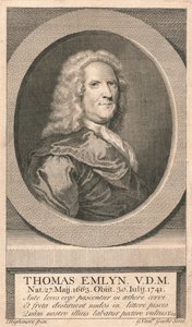 Thomas Emlyn, V.D.M., 1742 da G van der Gucht