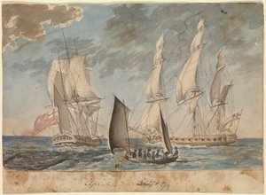 Due piccole fregate della Royal Navy da Gabriel Bray