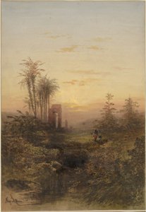 Tramonto in un Paesaggio Orientale da Gabriel Hippolyte Lebas