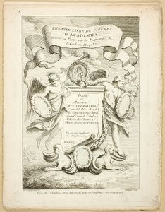 Figura (recto e verso), dal Premier livre de figures d’Academies gravées en Partie par les Professeurs de l’Académie Royale da Gabriel Huquier