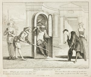 Piatto dal Livre de Scènes Comiques da Gabriel Huquier