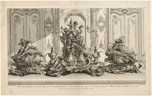 Opere di Juste-Aurèle Meissonier: Progetto scultoreo in argento per un grande centrotavola