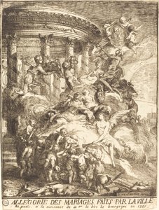 Allegoria dei matrimoni fatti dalla città di Parigi alla nascita del Duca di Borgogna da Gabriel Jacques de Saint Aubin