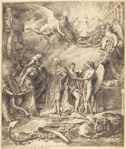 Allegoria sul matrimonio del Conte di Provenza da Gabriel Jacques de Saint Aubin