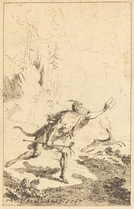 Inviato a M. de Saint-Denis da M. de Belle-Isle, prigioniero [sinistra] da Gabriel Jacques de Saint Aubin