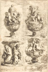 Quattro vasi (Les quatres vases) da Gabriel Jacques de Saint Aubin