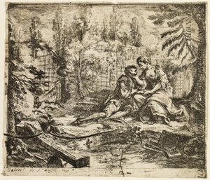 Conversazione galante da Gabriel Jacques de Saint Aubin