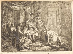 Riconciliazione di Assalonne e Davide da Gabriel Jacques de Saint Aubin