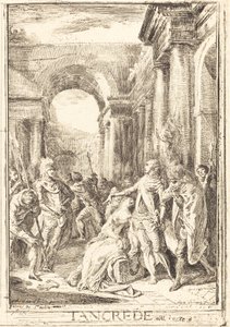 La Sfida [destra] da Gabriel Jacques de Saint Aubin