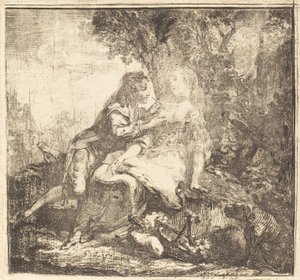 I due amanti (Les deux amants) da Gabriel Jacques de Saint Aubin