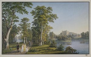 Vista del Palazzo di Gatchina dal Parco, 1753 da Gabriel Ludwig Lory the Elder