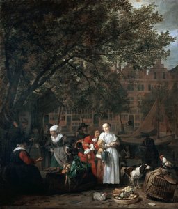 Mercato delle erbe di Amsterdam da Gabriel Metsu