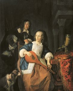 Il suonatore di cetra da Gabriel Metsu