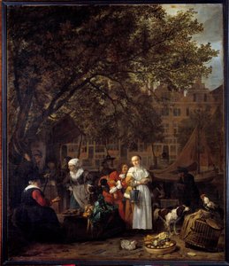La passeggiata delle erbe di Amsterdam da Gabriel Metsu