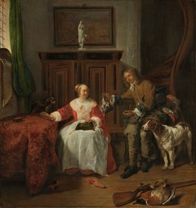 Il regalo del cacciatore da Gabriel Metsu