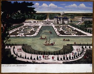 Canale del dominio di Chantilly - incisione di Perelle da Gabriel Perelle