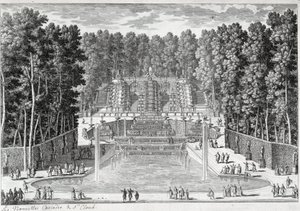 Le nuove cascate nei giardini di St Cloud (di Ours) - di Perelle, fine XVII secolo da Gabriel Perelle