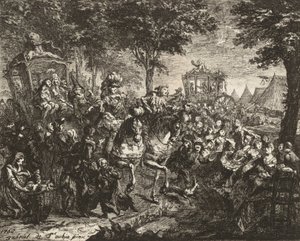 Vista della Fiera di Beson da Gabriel de Saint Aubin