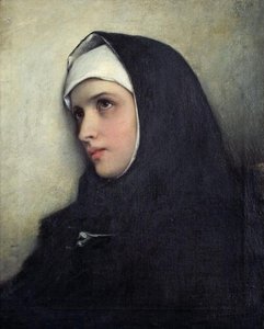 Gabriel von Max - Ritratto di suora da Gabriel von Max