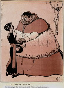 Cartone animato nel diario di umorismo politico francese "L