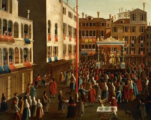 Italia, Veneto, Venezia, Fiera in Campo San Luca