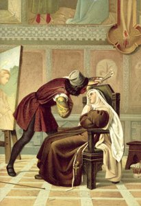 Filippo Lippi e la suora Buti (cromolitografia) da Gabriele Castagnola
