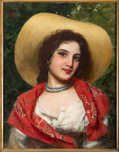 Ragazza con cappello giallo da Gaetano Bellei