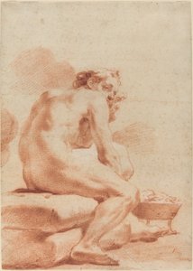 Un giovane che si scalda a un braciere da Gaetano Gandolfi