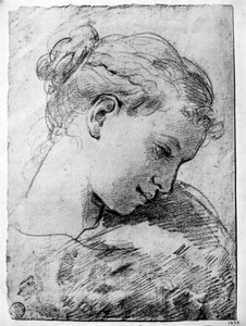 Studio della testa di una ragazza, XVIII secolo, 1933