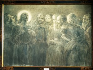 Cristo tra gli Apostoli da Gaetano Previati